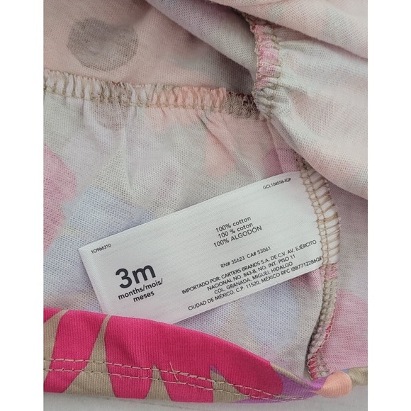 Baby girl Carter's dress w/panty bright floral print sleeveless‎ Sz 3mo - Picture 4 of 5